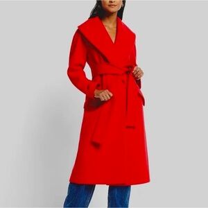 Express Belted Red Shawl Coat 💋